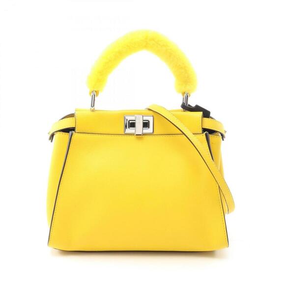 FENDI Yellow Leather Peekaboo Bag - Picture 1 of 7